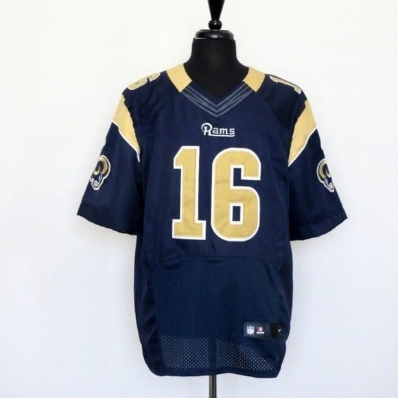 NEW! NFL Nike Los Angeles Rams Goff #16 Embroidered Stitched Jersey SZ L - Picture 2 of 6